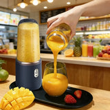 400ML Portable Electric Blender – 6-Blade Fruit Juicer & Milkshake Mixer, Rechargeable Multifunction Smoothie Maker